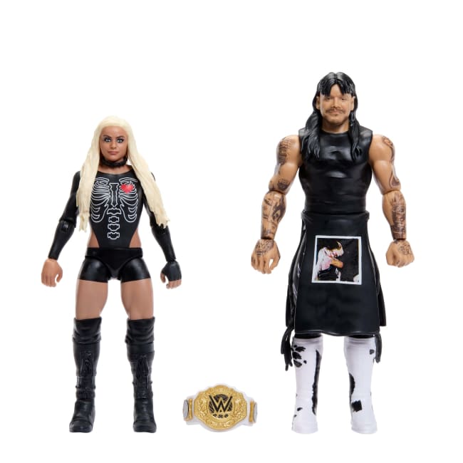 WWE Main Event Showdown Dirty Dominik Mysterio & Liv Morgan Action Figures Set, Series #25, 6-Inch