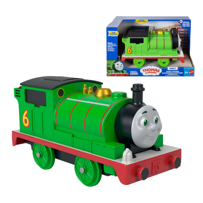 Thomas & Friends By Fisher-Price, Toy Percy Train Engine With Sound Effects, Battery-Powered
