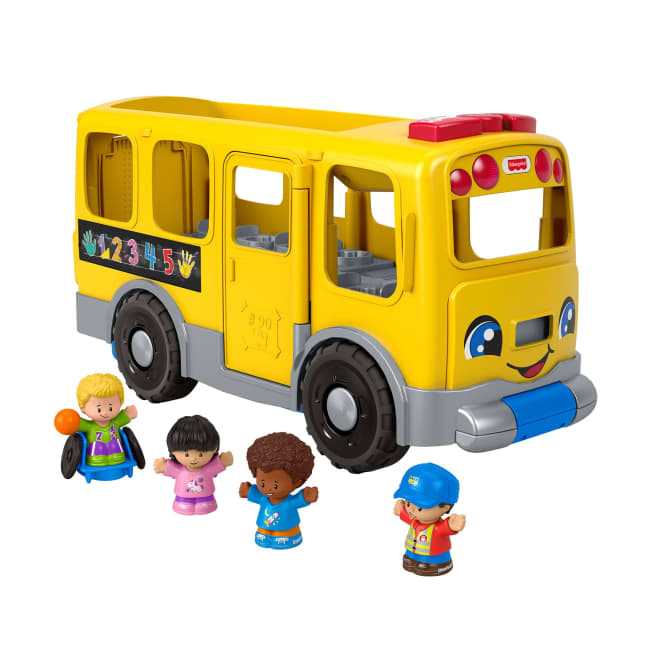 Fisher-Price Little People Big Yellow School Bus, Musical Pull Toy