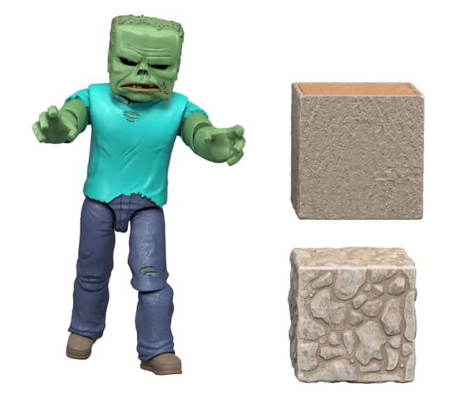 Minecraft Zombie Action Figure & Accessories, Toy Set Inspired By A Minecraft Movie