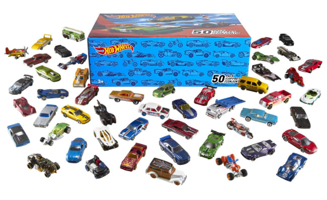 Hot Wheels 1:64 Scale Toy Cars & Trucks, 50-Pack