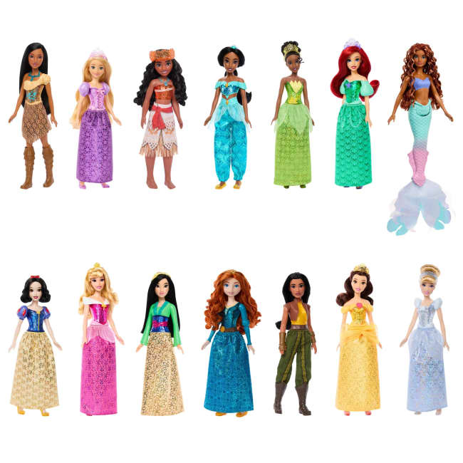 Disney Princesa Muñeca Falda con Brillos Sorpresa