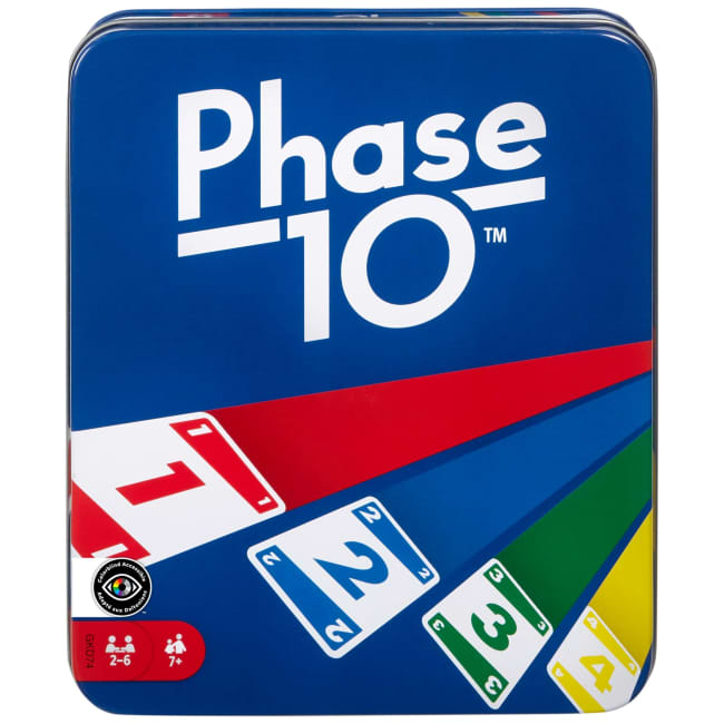 Phase 10 Card Game For Families, Adults And Kids, Rummy-Style Play in A Storage Tin