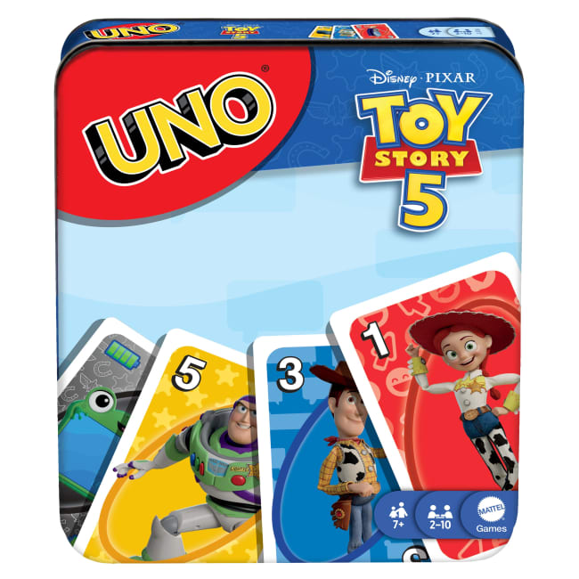 UNO Disney And Pixar Toy Story 5 Card Game For Kid, Adult & Family Nights, Deck Inspired By The Movie