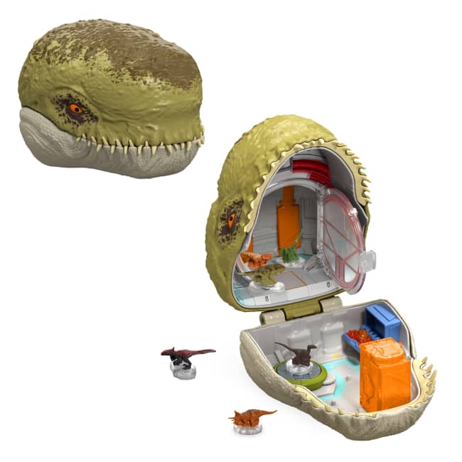 Tête de Mutadon Micro Aventures Jurassic World : La Renaissance, Coffret Avec Fonctionnalités Interactives et Petites Figurines