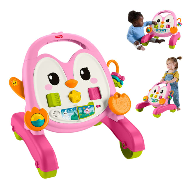 Fisher-Price Brinquedo para Bebês Andador Pinguim Atividades Rosa