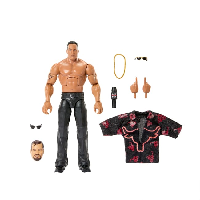WWE Monday Night War Elite Collection The Rock Action Figure & Accessories 6-Inch Set