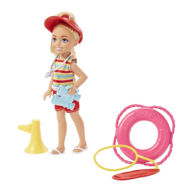 Barbie Chelsea Can Be… Lifeguard Doll And 6 Career-Themed Accessories Including Life Buoy