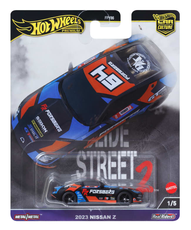 Hot Wheels Premium Car Culture Slide Street Nissan 400Z 1:64 Scale Collectible Toy Vehicle