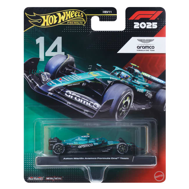 Hot Wheels Collector Vehículo de Colección Equipo Aston Martin Aramco Formula 1 Fernando Alonso