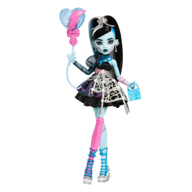 Monster High Scary Sweet Birthday Frankie Stein Doll in Party Dress With Balloon & Gift