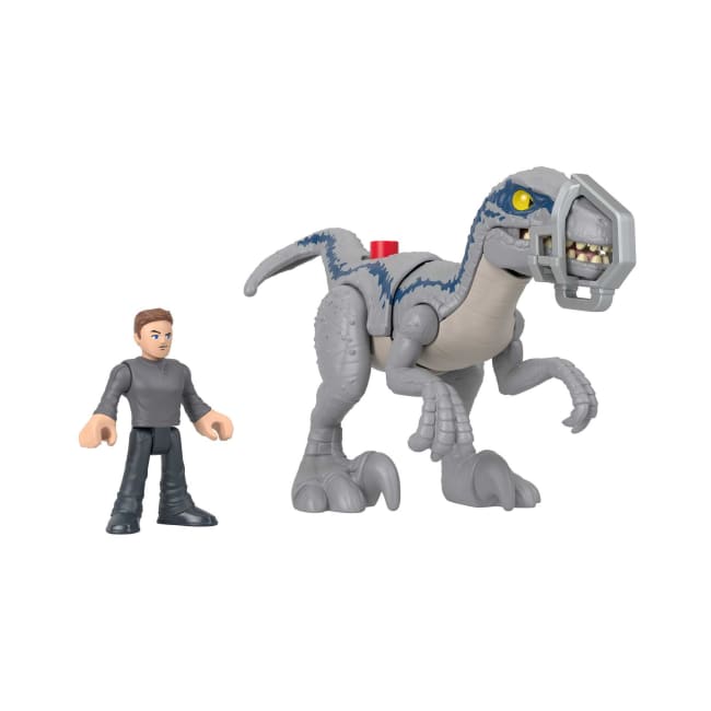 Imaginext Jurassic World Dominion Blue & Owen Dinosaur Toy Set, 3 Pieces, Preschool Toys