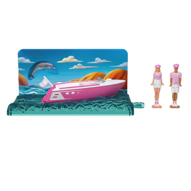 Barbie Mini BarbieLand Veículo para Boneca O Filme Barbie e Ken em um barco