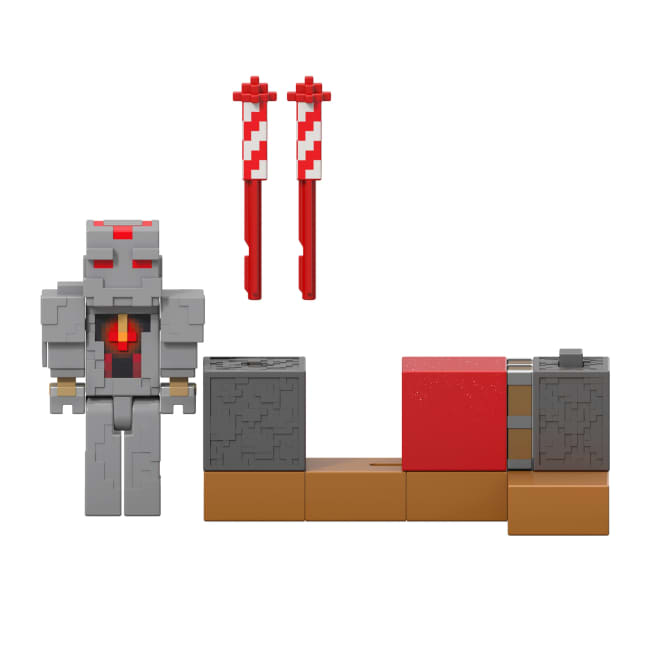 Minecraft Protector's Firework Launcher Action Figure & Accessories Set, 3.25-inch Scale Collectible