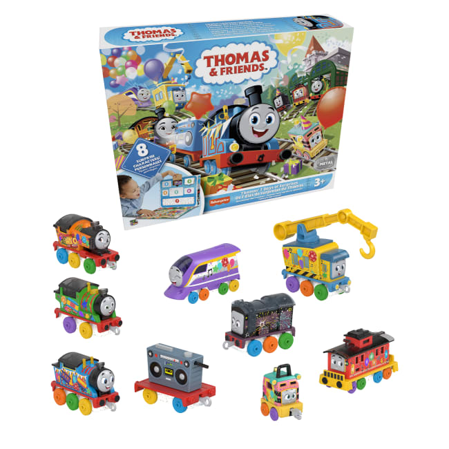 Thomas & Friends Thomas’ 7 Days Of Surprises Gift Set Of Diecast Toy Trains & Vehicles, 10 Pieces
