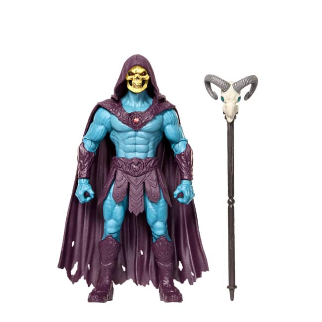 Masters Of The Universe 2026 Movie Skeletor 5.5 Inch Action Figure Villain Toy, Havoc Staff