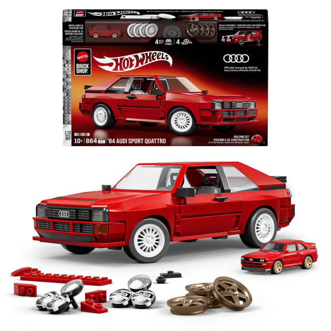 Mattel Brick Shop Hot Wheels Jogo de Construção Elite '84 Audi Sport quattro