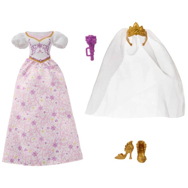 Disney Princess Enchanted Stories Rapunzel Wedding Dress Fashion & 3 Accessories, Tangled Ever After