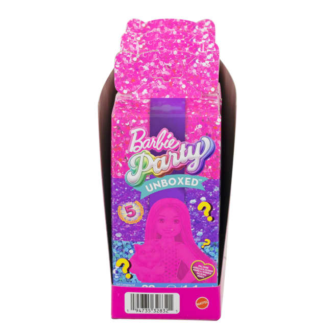 Barbie Party Unboxed Boneca Chelsea Festa Glamour Surpresa