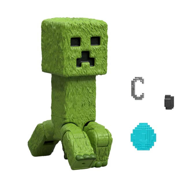 Minecraft Creeper Action Figure & Accessories, 4-Inch Toy Set Inspired By A Minecraft Movie