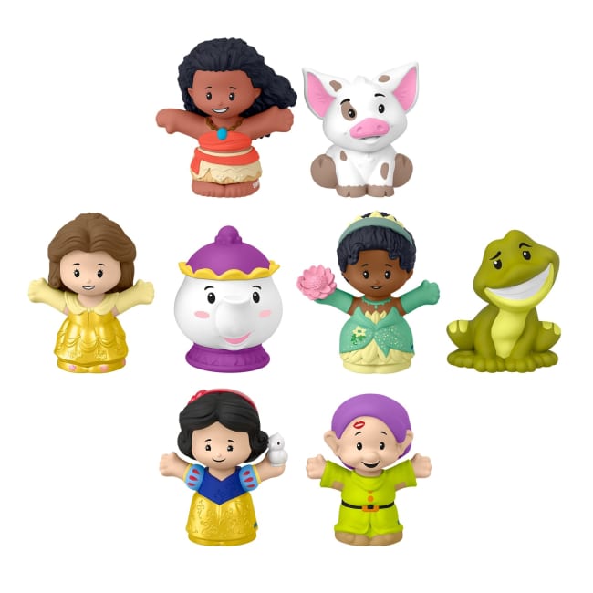 Fisher-Price Little People Disney Princess Story Duos Figure Pack, Toddler Toys, 8 Pieces