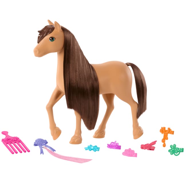 Barbie Detetive A Grande Corrida de Cavalos Conjunto de Brinquedo Pónei Penteados Divertidos Surpresa