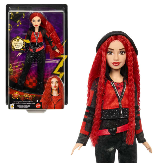 Disney Descendants: The Rise Of Red Doll  Singing Red Doll With Movie-inspired CloThes & Accessories, Sings “Red”