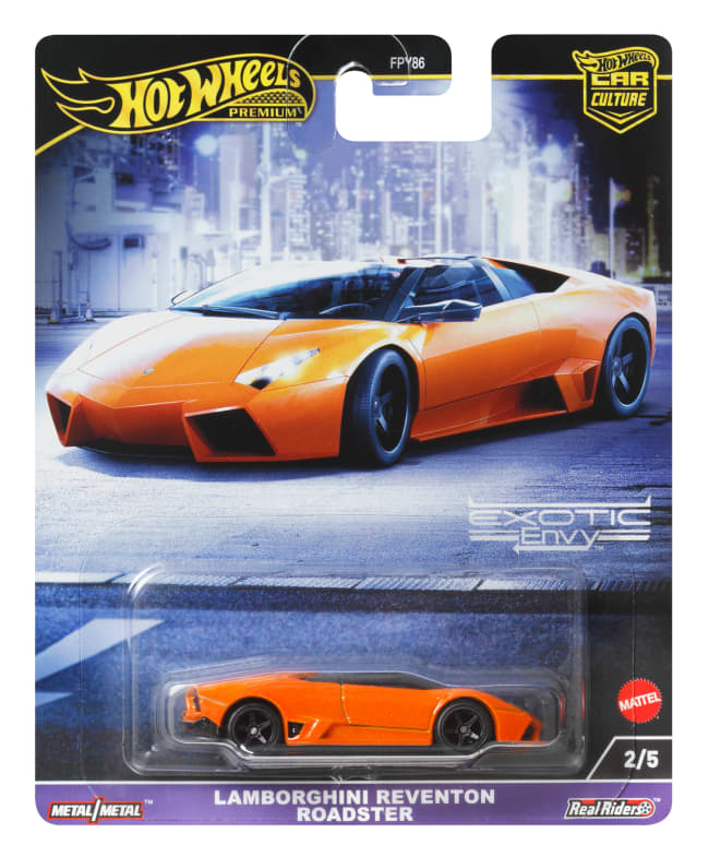 Hot Wheels Premium Car Culture Exotic Envy Lamborghini Reventon Roadster 1:64 Scale Collectible