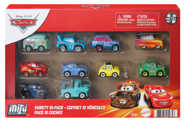 Disney And Pixar Cars Mini Racers 10 Pack Of Collectible Vehicles