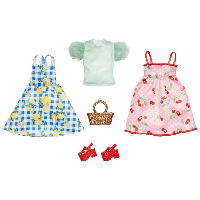 Barbie Clothes, Picnic-Themed Fashion And Accessory 2-Pack For Barbie Dolls