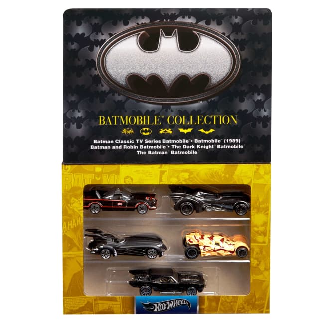 Hot Wheels 85Ème Anniversaire Batman Coffret 5 Répliques Batmobile