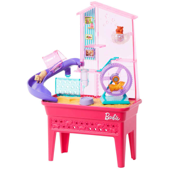 Barbie World  Coffret de Jeu  Terrain de Jeu Pour Hamsters, 9Acc.