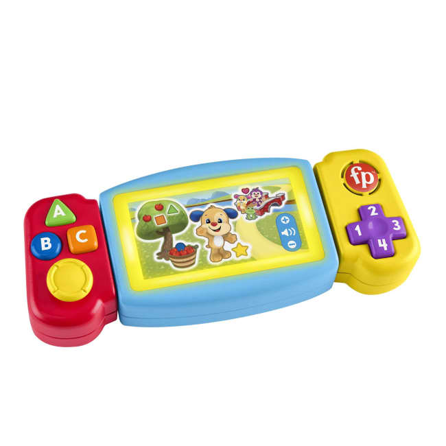 Fisher-Price Pretend Video Game Toddler Toy With Lights Sounds And Learning Songs, Laugh & Learn - English & French Version