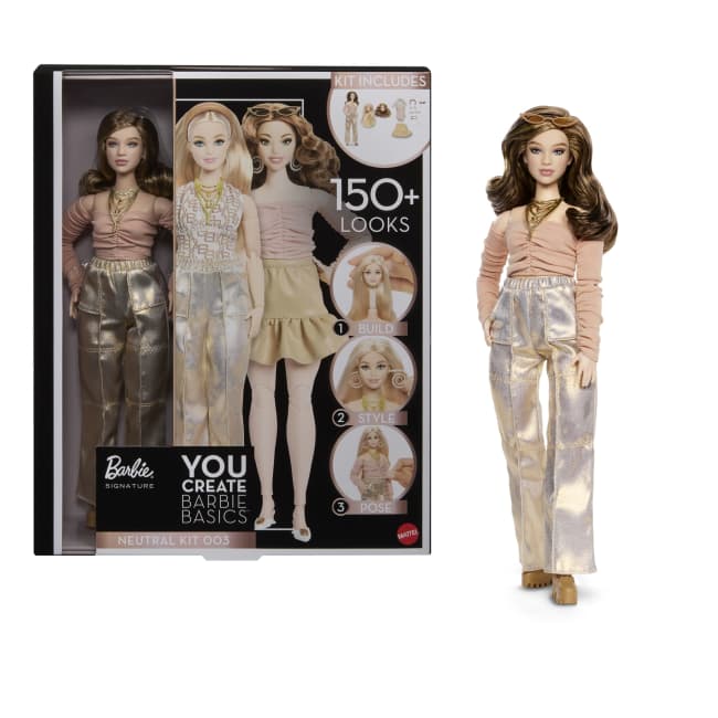 Barbie You Create Barbie Basics Neutral Kit 003, Customizable Fashion Doll & Universal-Fit Clothing | Mattel