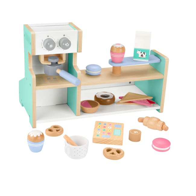 Fisher-Price®  Coffret Café en Bois, 20Éléments en Bois