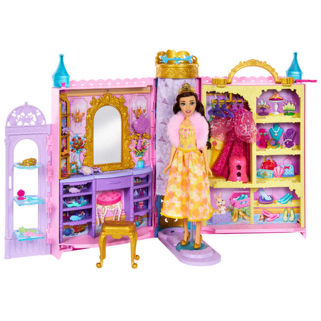 Disney Princesa Conjunto de Brinquedo Armário Mágico com Boneca Bella