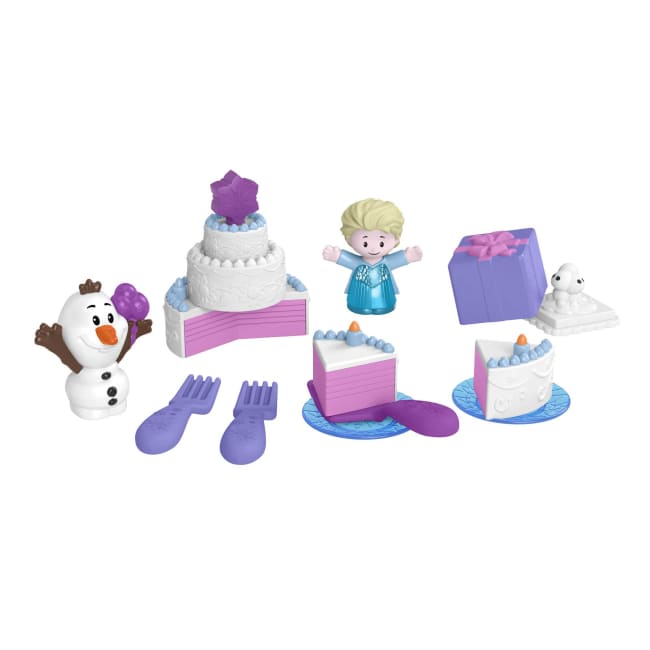 Disney Frozen Elsa & Olaf's Party Little People Toddler Playset With Figures, 12 Pieces