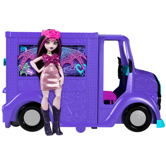 Monster High Draculaura Doll And Fangtastic Rockin’ Food Truck Playset With 13+ Themed Accessoriescessories