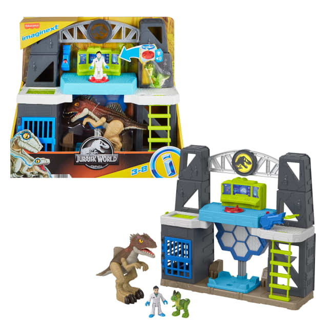 Imaginext Jurassic World Scan & Glow Dino Playset With Lights Sounds & Dinosaur Toys