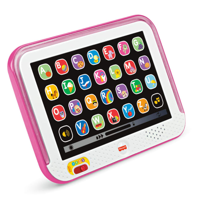 Fisher-Price Ríe y Aprende Juguete para Bebés Tablet De Aprendizaje Crece Conmigo Rosa