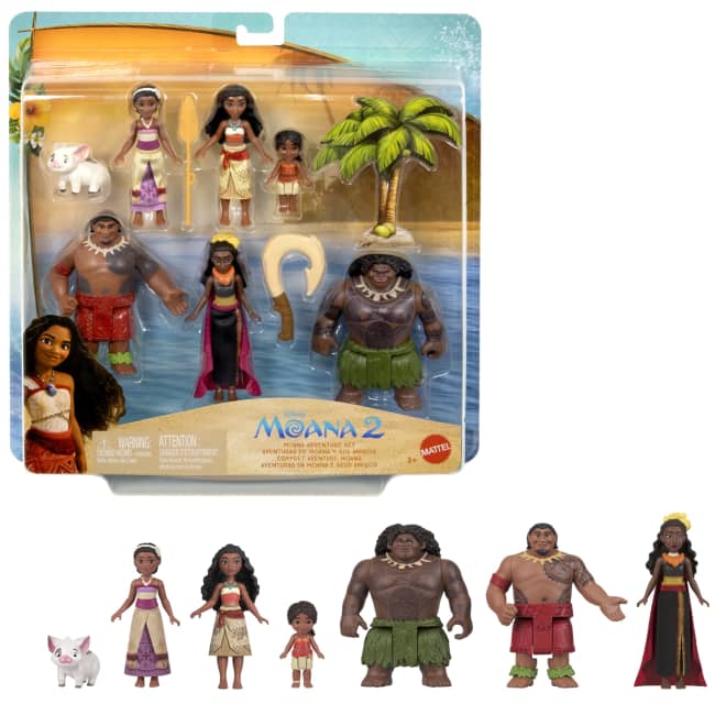 Disney Moana 2 Coffret Aventure de Moana, 6 Poupées et 2 Acc.