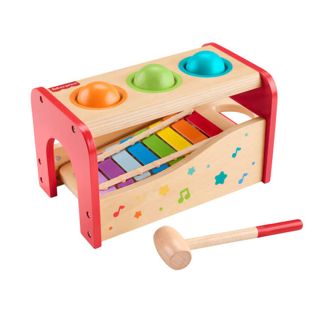 Fisher-Price Juguete para Bebés Mesita de Actividades Sorpresa de Madera