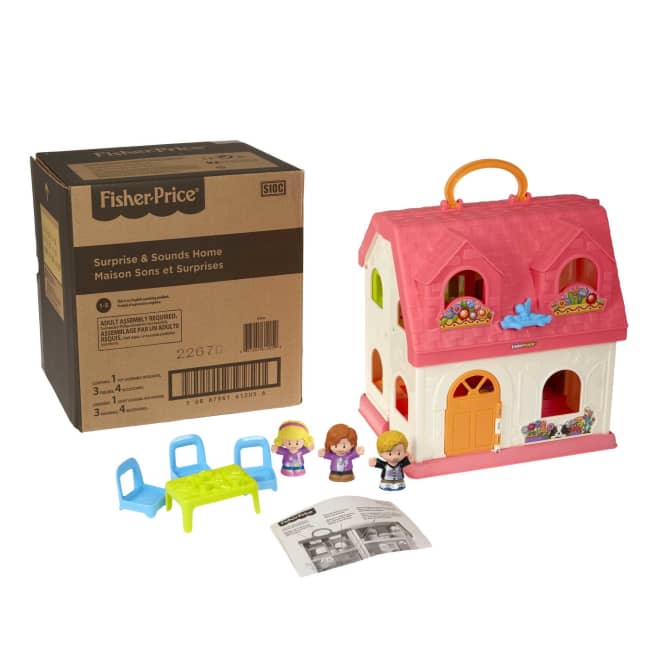 Fisher-Price Little People Toddler Playset With Sounds, Songs & Phrases, Surprise & Sounds Home, 7 Pieces