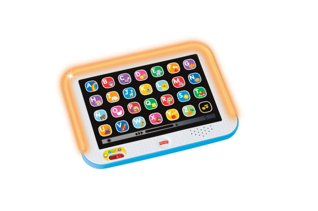 Fisher-Price Ríe y Aprende Juguete para Bebés Tablet De Aprendizaje Crece Conmigo Azul