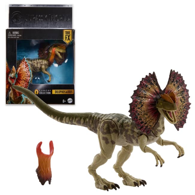 Jurassic World Hammond Collection Dilophosaurus Dinosaur Figure, Deluxe Design And Articulation- Coming Soon