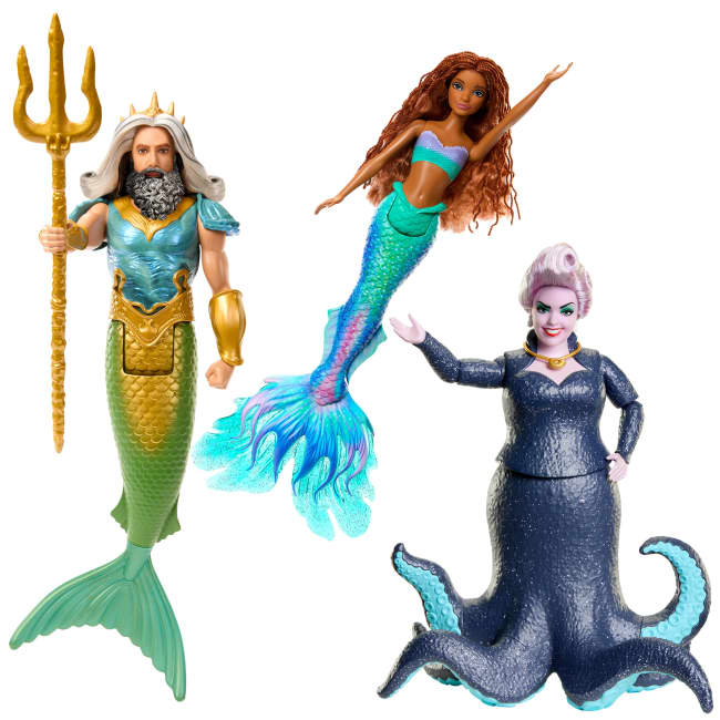 Disney The Little Mermaid Ariel, King Triton & Ursula Fashion Dolls