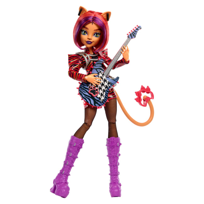 Monster High Fearbook Toralei Fashion Doll With Varsity Jacket, Yearbook, And Music Accessories