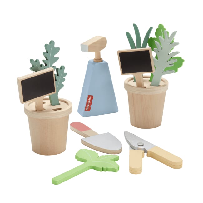 Fisher-Price  Coffret Plantes en Bois, Avec Outils, 12Éléments