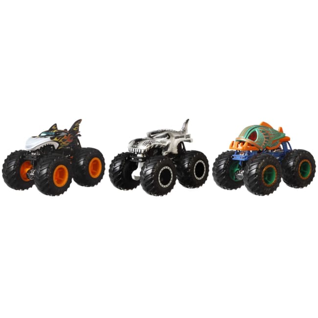 Hot Wheels Monster Trucks Creature 3-Pack, 3 Toy Trucks For Kids 3 Years Old & Up