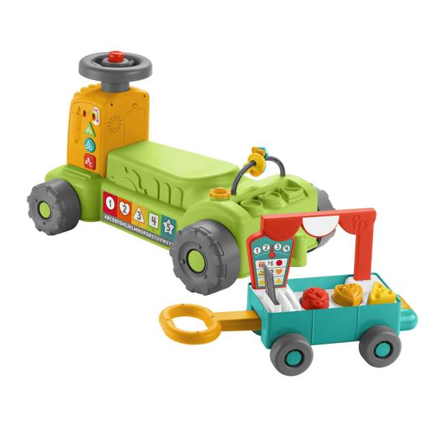 Fisher-Price Rires et Éveil Tracteur de La Ferme Au Marché 4-en-1